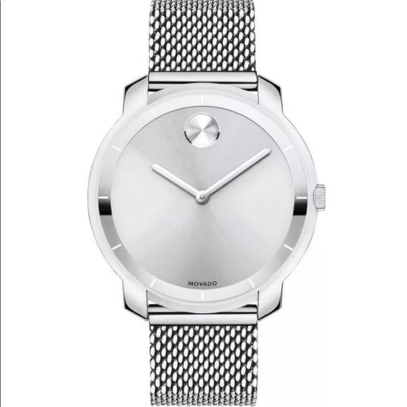 COPY - NEW in Box MOVADO BOLD 36mm Watch Silver Mesh Band $500 Nordstrom Luxury